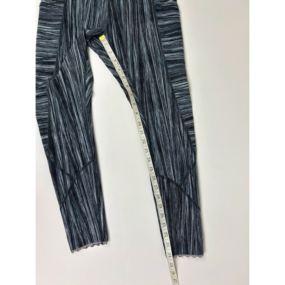 Lululemon Tight Stuff II Leggings Yoga Pants Low Tide Alpine White Black sz 6 - Picture 11 of 13